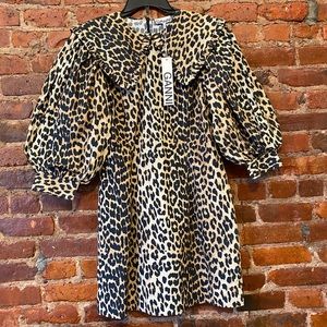 COPY - Ganni Leopard-print poplin dress